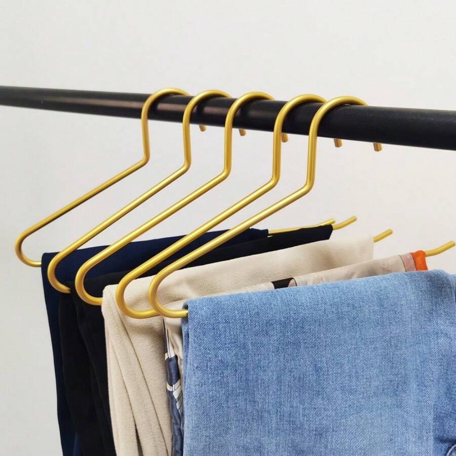 شماعات بنطلون من سبيكة الألومنيوم على شكل حرف L مانعة للانزلاق للاستخدام المنزلي والتجاري في المراكز التجارية والمدارس الداخلية