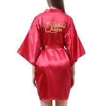 1PC Bathrobe,Bride & Bridesmaid Initial Letter Robe, Morning Robe And Sleeping Robe,Bridal Party Prep Wear, Wedding Ceremony & Reception Accessories Pajama Ladies Spring Summer Wedding Bridesmaid Pajama Bride Bestie Party - Red Birthday Queen - View 6