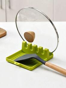1 件/3 件硬塑料餐具架，带滴水垫，适用于勺子、汤匙、钳子、铲子等厨房用具、厨房用具、厨房配件、家庭厨房用品、多功能厨房锅盖架铲子收纳架、多功能折叠锅盖架、勺子架、耐热盖架、厨房配件用具架。 - 1件套 - 查看 8
