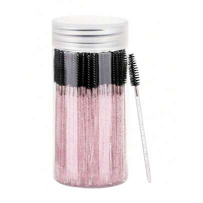 200/100/50/10 Pcs Mascara Wands, Eyeshadow Sticks With Containers, Disposable Angled Eyebrow Brushes, Eyelash Extension Brushes, Eyebrow Brushes, Castor Oil Brushes (Crystal Powder), Eyebrow Brushes, Eyeshadow Brushes, Spiral Brushes, Spiral Brushes,Giveaways