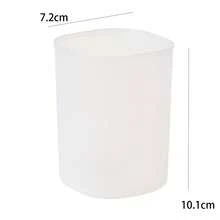 5个/10个磨砂透明笔筒，圆形文具收纳杯，办公桌及学习用品，塑料笔筒，家居收纳，铅笔盒，笔袋 - 彩色 - 查看 10