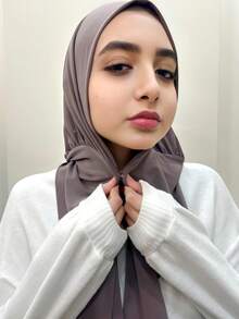 女士单件装，带纽扣固定，时尚休闲优雅，可瞬间佩戴，兼具围巾、运动帽、头巾和头巾帽的功能，适合全年日常佩戴，也适合节日、派对、祈祷等场合。 - A - 查看 12