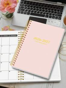 1pc January-December 2025 Full Year Plan Daily Weekly Monthly Notebook Spiral Day Plan Academic Appointment Book Agenda Magazine To Increase Productivity, Portable Study Session Universal Notebook Can Be Given As Christmas Gift And Companion Gift To Family And Friends Back To School