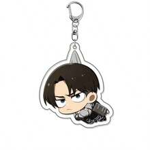 1PC/3pcs 2D Cartoon Bag Hanging Decoration Acrylic Key Chain Eren Yeager Mikasa Ackerman Armin Arlert Ackerman Cute Y2K Cartoon Pendant, Suitable For Shoulder Bags And Backpacks And Keys, The Perfect Gift For Fans, Cosplay Party Decoration Pendants Car Pendants Creative Anime Derivatives, Japanese Comic Pendants, Senior Anime Fans Collections, Otaku Series Gifts , Cheap Holiday Gifts