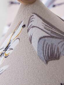 1pc Printed Eames Chair Cover, Washable Slipcover For Dining Room Shell Chair - Multicolor - View 3