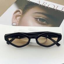 1 件时尚菱形框时尚眼镜，适合女性的街头风格 - 黑框淺茶片 - 查看 7