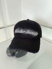 沙漠迷彩户外立体字母刺绣水洗做旧破洞时尚弧形帽檐棒球帽,男士棒球帽,小众设计帽子,水洗做旧迷彩帽,3D字母刺绣软顶帽,时尚水洗破洞迷彩帽,女士棒球帽,情侣帽 - 彩色 - 查看 11