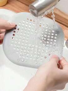 1/2/3pcs Square Silicone Drain Cover With Hair Catcher, Universal Size, Easy Installation For Bathtub, Kitchen And Bathroom Home Bathroom Decor Fall Decor Back To School