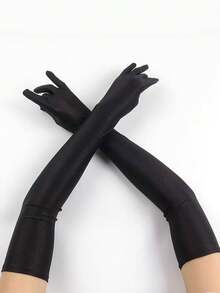 53%氨纶防紫外线长手套，黑色，适合夜店、婚礼、演出和万圣节等场合。 - 彩色 - 查看 3