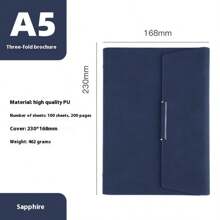 优雅三折皮革笔记本 | 螺旋装订 | 商务人士的挚爱 | 艺术青年的必备单品 | 个人日记伴侣 - 商务会议记录要点，彰显专业精神；个人学习，抒发心情，享受独处；旅行，记录风景和趣事。可拆卸内页，方便整理和添加内容。采用耐用皮革材质。