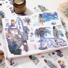 6 Rolls PET Tapes Set Pre Cut Tape Stickers City Stickers Journaling Tape Transparent Sticker Books Scrapbooking Scrapbook Tape Decorative - trắng - Xem 7