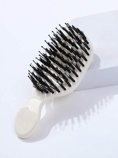 1 st. mini kompakt hårborste med borst och nylon, ihålig ficka för bärbar kam för torrt/vått hår, daglig användning utomhus på resor