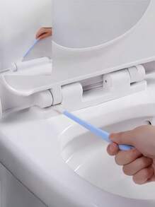 1pc V-Shaped Toilet Brush: 1pc V-Shaped Toilet Brush, Small Toilet Brush, No Dead Angle Cleaning Brush, Household Bathroom Toilet Cleaning Tool, Can Rotate Toilet Bend, Wall Mounted (Random Color)