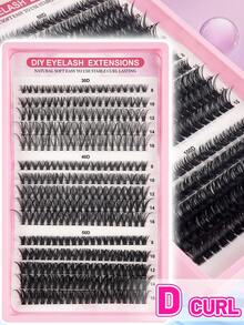 300/270片装海绵睫毛簇，单根睫毛嫁接簇，3种混合款式（30D+40D+50D+60D+80D+100D，5D），加厚海绵睫毛簇，单根貂毛睫毛嫁接，D型卷翘，长度8-16mm，适合打造新娘浓密妆效，是新娘妆容的理想之选。睫毛簇，单根睫毛，假睫毛 - 彩色 - 查看 8