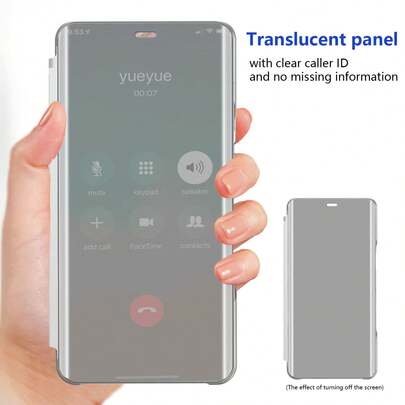 兼容 16 Pro Max/15 Pro Max/14 Pro Max/13 Pro Max/12 Pro Max/11 Pro Max/XS Max/7/8 Plus、Note 14 Pro、S22/S23/S24+U/A04/A05/A06/A14/A15/A16/A24/A25/A34/A54S、14T Pro/13C/Note 13 Pro、P30 Pro、荣耀 X50 等机型，镜面支架真皮保护套