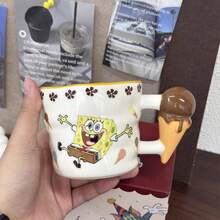 SPONGEBOB 海绵宝宝马克杯 - 新款创意水杯 高颜值 - 办公室咖啡杯 - 陶瓷杯 - 生日礼物 - 彩色 - 查看 4