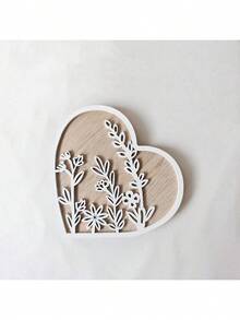 1 pieza Ornamento de letra tallada con flores inglesas de madera que se puede colgar. Decoraciones de Acción de Gracias y Navidad. Decoración única para la habitación, arte de pared, decoración de boda, estilo de campo francés. Decoración de madera con flores talladas - Perfecto para el hogar, la cocina o la decoración de la boda - Versátil, adecuado para exhibición en el escritorio