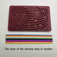 Sensory Activity Board: Adult Double-Sided Silicone Fidget Toy | Quiet, Tidy, Relieves Anxiety, ADHD, And | Portable Travel Bag And 10 Ropes | Suitable For Young People Over 14 Years Old, Silicone Breathable Toy, Creative Toy, Stress Relief, Christmas Preferred Gift (Color Random),Sensory Toys,Sensory,Fidget Toys