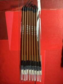 1支/3支/6支/10支/20支/30支/50支竹书法和绘画毛笔，中国毛笔，楷书，返校，学校用品 - 彩色 - 查看 10