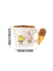 SPONGEBOB 海绵宝宝马克杯 - 新款创意水杯 高颜值 - 办公室咖啡杯 - 陶瓷杯 - 生日礼物 - 彩色 - 查看 7