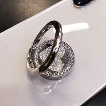 1 pieza Soporte de anillo de teléfono metálico con forma de corazón brillante, adecuado para fijar a la funda del teléfono, soporte de agarre universal compatible con teléfonos Apple y Android, regalo para cumpleaños, familia y amigos, accesorios de teléfono compatibles con , teléfono Android, regalo para cumpleaños, familia, amigos, soporte de teléfono - Multicolor - Ver 5