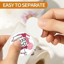 500pcs/Roll Abstract Stickers, Cute Heart Shaped Reward Stickers For Kids, Sticker Sheets For Decorating Glasses, Notebooks, Phone Cases, Luggage, Refrigerators, Computers, Scrapbooking, DIY, Waterproof & Removable