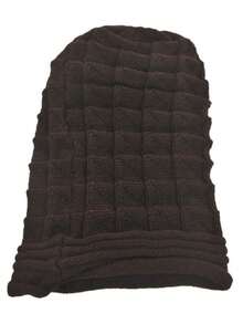 1 sztuka wiosennej i letniej plisowanej czapki z włóczki, damska czapka z włóczki, jednowarstwowa czapka dzianinowa, czapka wkładana przez głowę, uniwersalna ochrona słuchu, odpowiednia do codziennego noszenia, jesienne akcesoria