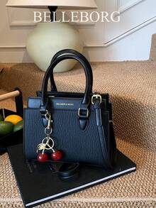 BELLEBORG Printed Women's Handbag & Shoulder Bag, Minimalist & Practical Multi-Function With Pendant - Black - View 3