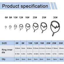Kit de reparación de caña de pescar, suministros todo en uno para ojales de caña de pescar con kit con guías de acero inoxidable para cañas de spinning/casting - Kit de roscas - Ver 10