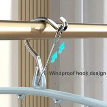 10件装夹式裤架,弧形防风设计,防止衣物滑落;超强耐用,适用于瑜伽裤、打底裤、长裤、裙子、运动服和日常服装;防滑夹子,易握设计,节省空间,结实耐用,是居家、宿舍和洗衣房的理想之选,可保持衣物整齐,最大限度地利用衣柜空间;兼容多种杆型;挂钩滑动顺畅;采用防锈钢材,易于维护。 - 彩色 - 查看 5