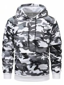 2 Pieces Of Men's Camouflage Loose Hooded Fleece Sweatshirts And Casual Sports Camouflage Patterned Trousers, Suitable For Autumn And Winter, Ideal For Gyms, Running, Streetwear Or Outdoor Activities, Hip-Hop Wear,The Size Is A Bit Small. It Is Recommended To Choose A Larger Size. - 迷彩顏色 - 查看 2