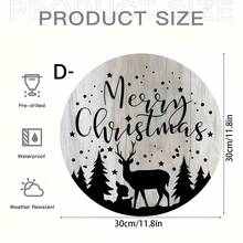 1 Piece Festive Wooden Christmas Sign Decoration - Country Merry Christmas Wall Art With Seasonal Decoration, Holiday Rope Hanging Merry Christmas Sign, Suitable For Home, Outdoor, All Holiday Seasonal Decorations