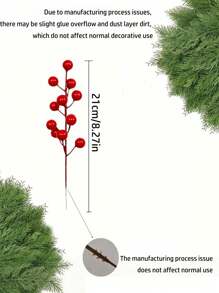 20 piezas - Adornos artificiales de bayas rojas, adornos navideños de bayas rojas falsas, decoración navideña de bayas de acebo, ramas artificiales de bayas rojas para decoración de árboles de Navidad, adornos navideños rojos, decoración del hogar para fiestas, decoración de bodas, manualidades DIY, adornos navideños, decoración para empaques de regalo, Acción de Gracias, Navidad