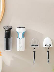 1pc Plastic Shaver Rack. Multi Functional Razor Holder.