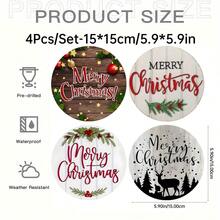 1 Piece Festive Wooden Christmas Sign Decoration - Country Merry Christmas Wall Art With Seasonal Decoration, Holiday Rope Hanging Merry Christmas Sign, Suitable For Home, Outdoor, All Holiday Seasonal Decorations