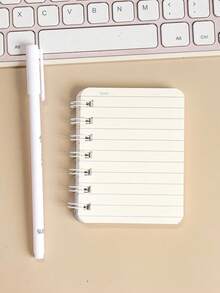 4/1pc 80 Pages/Book Cartoon Cute Panda Happy Planet A7 Coil-Bound Lined Cute Notebook, Essential Stationery For Back To School School Supplies - Multicolor - View 7