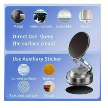 磁性手机支架，真空吸盘式车载手机支架，可折叠桌面支架，懒散支架 - 彩色 - 查看 4