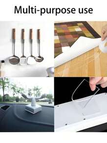 4 قطع/مجموعة شريط لاصق ثنائي الجوانب عالي اللزوجة، شريط لاصق قوي، شريط لاصق ثنائي الجوانب متعدد الاستخدامات، مقاوم للماء، لا يسبب أضرار، لا يؤذي الجدران، التصاق قوي، قابل لإعادة الاستخدام، قابل للغسيل، مناسب لعدة سيناريوهات