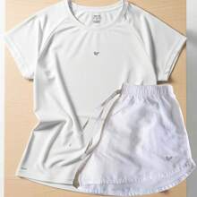 Branca e Short Tactel Branco