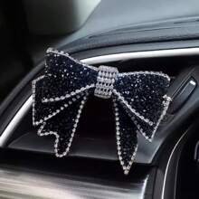 Car Air Vent Personalized Rhinestone Bow Air Freshener Decor Accessory - one-size - View 7