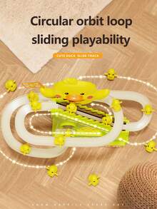 Children, Ducklings, Slide, Track, Lighting And Music, Automatic Stair Climbing, Electric Sound And Light Toys, Boys And Girls, Cute Styling
