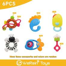 WeRein Juguete de sonajero y dentición para bebé de 1 a 24 meses, sonajero de dentición de silicona suave, sonajero de desarrollo para bebés, adecuado para niños y niñas, regalo para Pascua/Festividades/Cumpleaños/Navidad (color y estilo aleatorios) - Multicolor - Ver 18