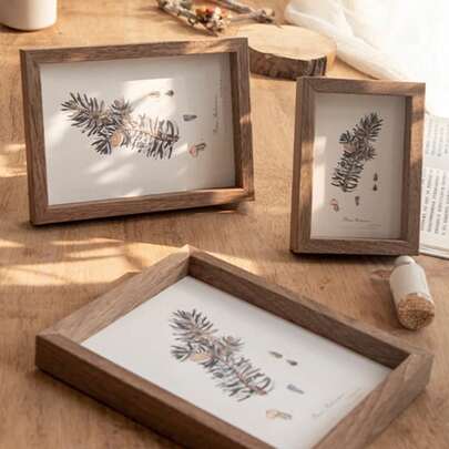Wooden Photo Frame Shadow Box Frame Picture Frame Photocard Holder Frame For Photo Desk Accessorie