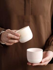 4 Stücke rustikale japanische Stil Keramik Tee/Kaffee Tassen, handgefertigt mit vintage oxidierten Beschichtung, geeignet für Espresso und Tee, praktisch für Zuhause, Büro, Feiertage, Geschenke