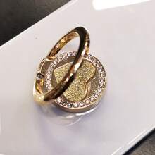 1 pieza Soporte de anillo de teléfono metálico con forma de corazón brillante, adecuado para fijar a la funda del teléfono, soporte de agarre universal compatible con teléfonos Apple y Android, regalo para cumpleaños, familia y amigos, accesorios de teléfono compatibles con , teléfono Android, regalo para cumpleaños, familia, amigos, soporte de teléfono - Multicolor - Ver 7