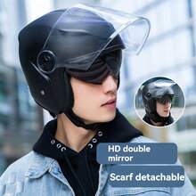 Kask motocyklowy elektryczny, ciepły, zimowy, unisexowy kask do skutera, całoroczny kask ochronny