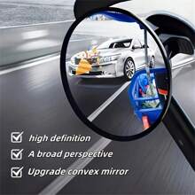 1pc Elegant Black Art Deco Round Convex Mirror - Full-Length Plastic Wall Decor For Living Room & Bedroom, No Electricity Needed, Featherless, Horizontal Orientation, Modern Home Decor, Room Decor - Multicolor - View 7