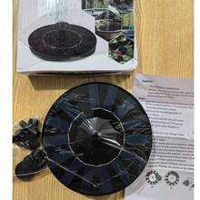 Solar Powered Automatic Fountain With 6 Nozzles, IPX8 Waterproof, Bluebird Bath For Garden, Pond, Fish Tank And Outdoor Use - Plastic Design With Solar Panel For Continuous Water Flow, Bird Bathing Station | Solar Bathing Tub | Pump, Solar Fountain - Black - View 11