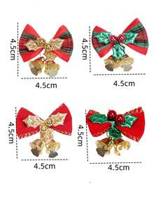 Christmas Tree Decoration Accessories, Suitable For Christmas Decoration, Christmas Party Decoration, Home Decoration, Indoor And Outdoor, Winter Vacation Decoration Products, The Best GiftChDIY Mini Christmas Tree Desktop Decoration, Pine Needle Tree Christmas Decoration, Christmas Dipped White Cedar Small Christmas TreeMini Bow Christmas Tree Decoration, Christmas Gift Box Decoration, Christmas Diy Accessories, Bow Bell Pendant - Multicolor - View 7