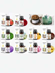 10ml Essential Oil, 10ml Fruity Blissful Essential Oil Single Product -Pineapple, Lemon, Cherry, Coconut, Strawberry And Rose, Bluebells, Vanilla, Lavender And Other 10ml Aromatherapy Essential Oils, Used To Relax And Enhance Mood Gifts Birthday Graduation, Suitable For Aromatherapy, Humidifiers, Car Aromatherapy, Diffuser, Candle Making,